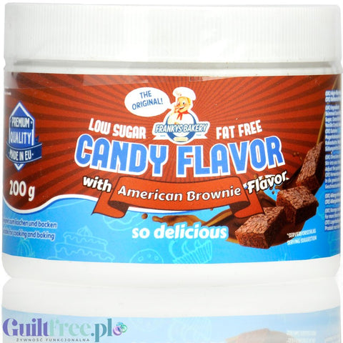 Franky's Bakery Candy Flavor American Brownie, aromat słodzący ze stewią i błonnikiem Ciasta Czekoladowego