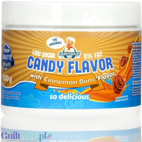Franky's Bakery Candy Flavor Cinnamon Bun - aromat słodzący z erytrolem, Cynamonowa Drożdżówka
