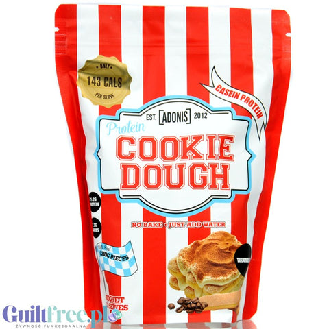 Adonis Cookie Dough Casein Protein, Tiramisu - protein cookie dough, 21g protein & 143kcal