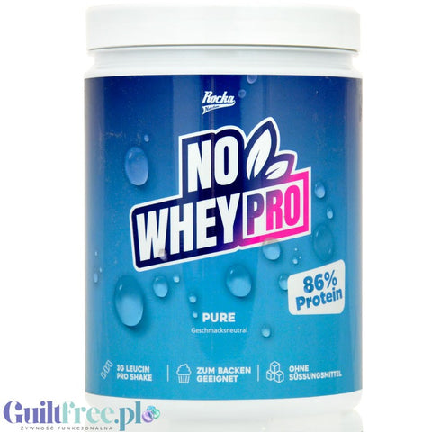 Rocka Nutrition NO WHEY PRO Pure 750g - tasteless unsweetened vegan protein supplement natural flavor.
