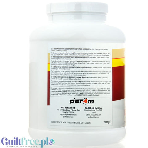 Per4m Cream of Rice, Jammy Biscuit 2kg - sugar-free rice gruel, recovery workout meal, Jammy Biscuit flavor
