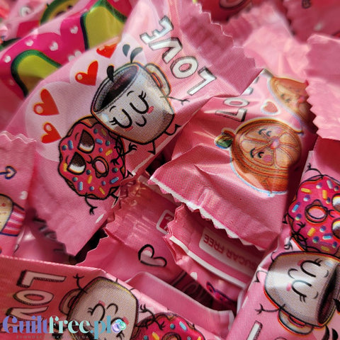 Cerdan Caramelos Cherry Candies - walentynkowe wiśniowe cukierki bez cukru na wagę
