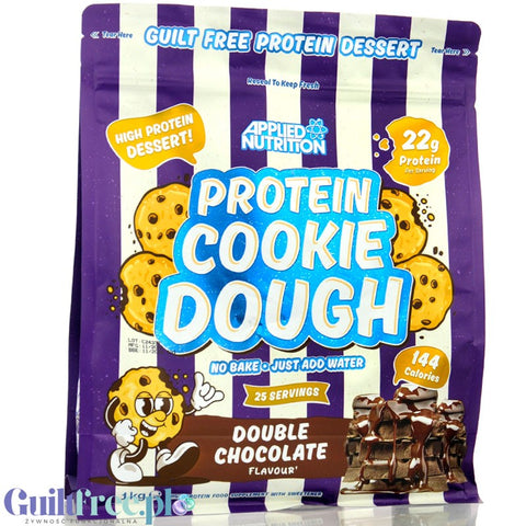 Applied Nutrition Protein Cookie Dough Double Chocolate - protein cookie dough with chocolate 144kcal, 22g protein