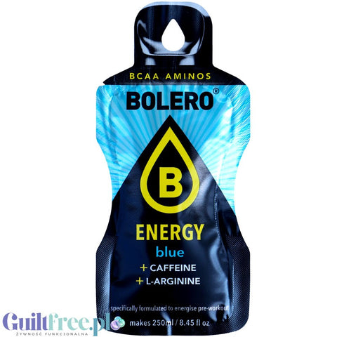 Bolero Energy Blue - sugar-free energy drink with caffeine and L-arginine
