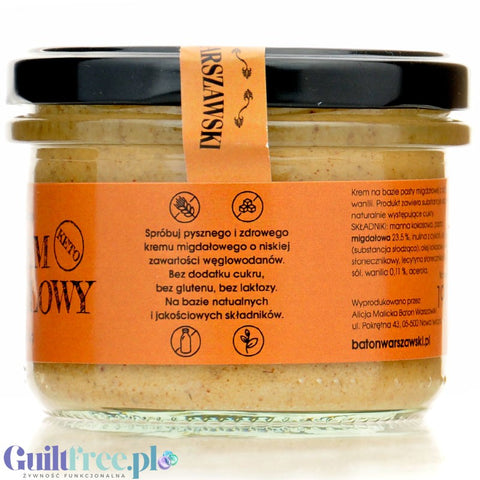Warszawski KETO Krem migdałowy z wanilią bez dodatku cukru i maltitolu