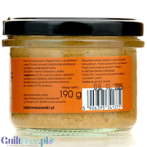 Warszawski KETO Krem migdałowy z wanilią bez dodatku cukru i maltitolu