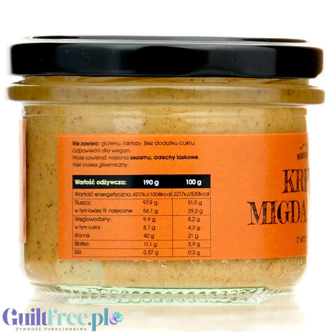 Warszawski KETO Krem migdałowy z wanilią bez dodatku cukru i maltitolu