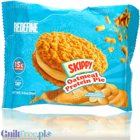 Redefine Oatmeal Protein Pie, Skippy Peanut Butter - oatmeal giga protein pie with peanut butter
