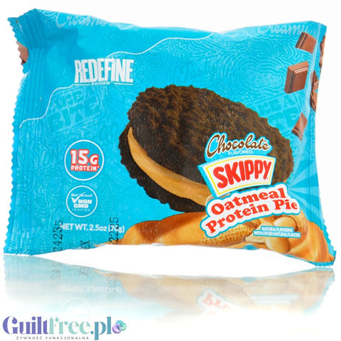 Redefine Oatmeal Protein Pie, Skippy Peanut Butter Chocolate - oatmeal giga protein pie with peanut butter