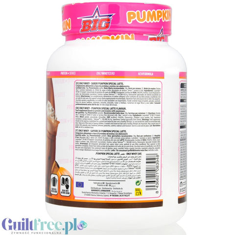 BIG® Only Whey Zero, Pumpkin Special Latte 1kg - protein supplement with Tolerase L-Lactase enzyme