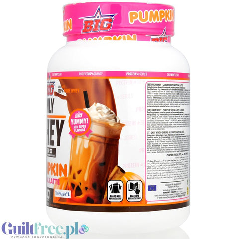 BIG® Only Whey Zero, Pumpkin Special Latte 1kg - protein supplement with Tolerase L-Lactase enzyme