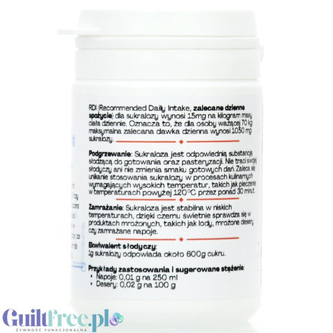 FitGridients Sucralose - pure sucralose 100%, zero-calorie sweetener without fillers, 600 x sweeter than sugar