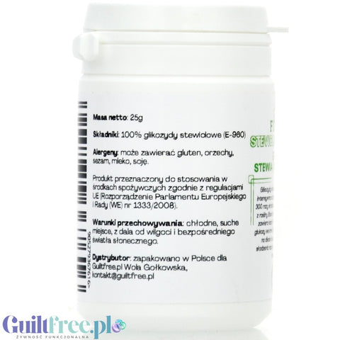 FitGridients Steviol Glycosyde - pure stevia 100% sweetener without fillers