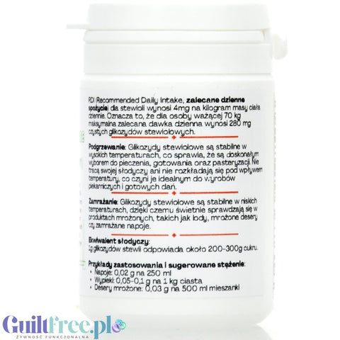 FitGridients Steviol Glycosyde - pure stevia 100% sweetener without fillers
