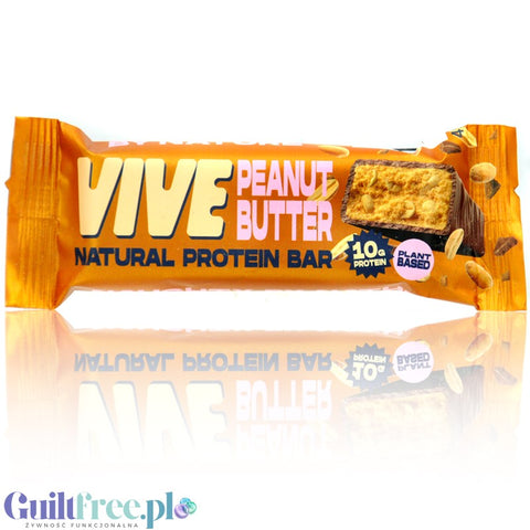 Vive Natural Protein Bar Peanut Butter - gluten free protein bar 10g protein, Peanut Butter.