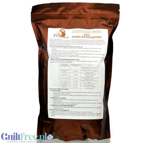 FITgridients Xanthan Gum E-415 1kg - guma ksantanowa zagęstnik 100% bez dodatków i wypełniaczy