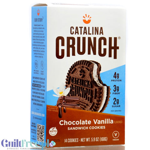 Catalina Crunch Keto Chocolate Vanilla Sandwich Cookies