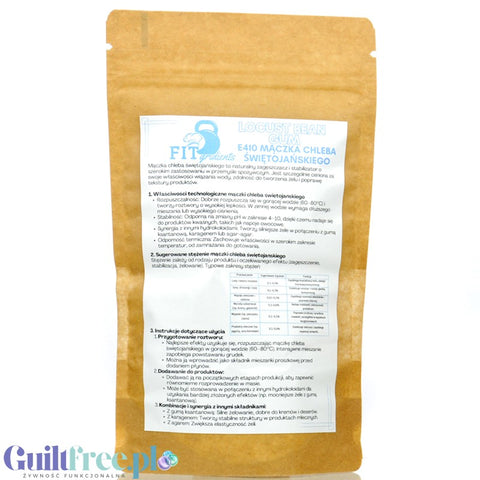 FITgridients Carob Gum 100g, thickener (E-410, locust bean gum)