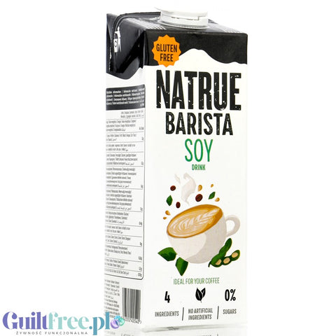 Natrue Barista Soy Drink 1L - vegan soy coffee drink without sugar only 4 ingredients