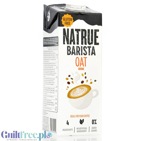 Natrue Barista Oat Drink 1L - vegan oat drink for coffee, no added sugar only 4 ingredients