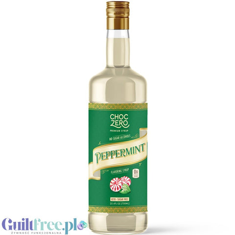 Choc Zero Coffe Syrup, Peppermint - syrop do kawy bez cukru i sukralozy z błonnikiem