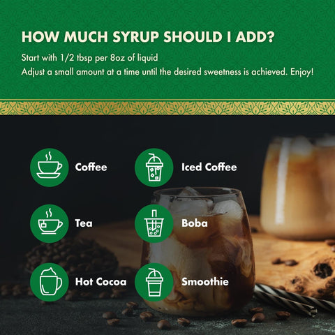Choc Zero Coffee Syrup, Peppermint - sugar and sucralose free coffee syrup with fiber