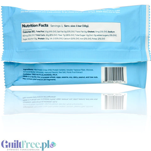 Sinless Low Carb Marshmallow Krisp Bar 90kcal - niskowęglowodanowy chrupiący baton piankowy bez cukru i maltitolu