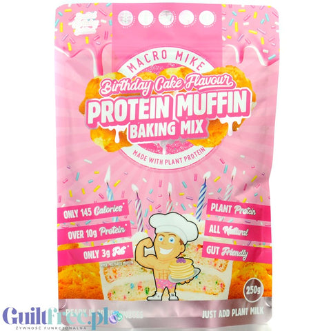 Macro Mike Protein Muffin Baking Mix, Birthday Cake - a mix for making protein muffins