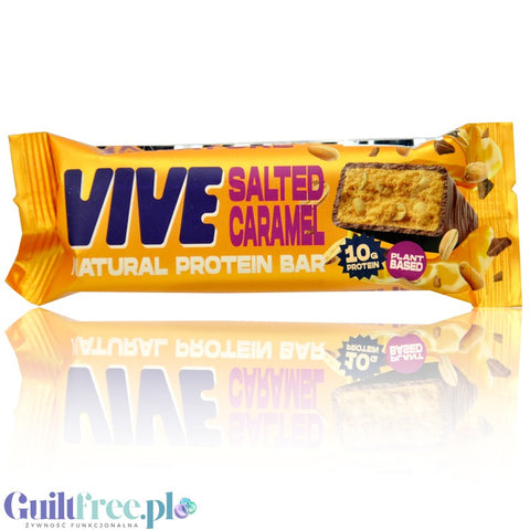 Vive Natural Protein Bar Salted Caramel - vegan gluten-free protein bar 10g protein, Salted Caramel