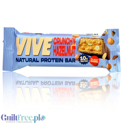 Vive Natural Protein Bar Crunchy Hazelnut - gluten-free protein bar 10g protein, Crunchy Hazelnut