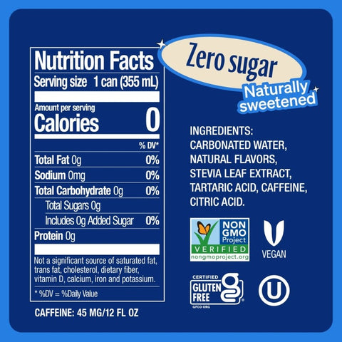 Zevia Vanilla Cola - 100% natural vanilla cola without calories with stevia