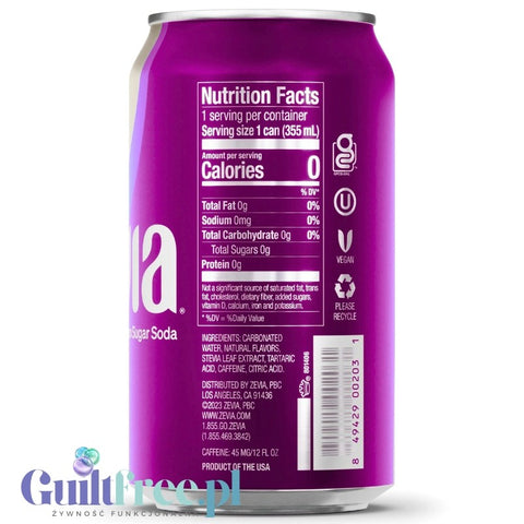 Zevia Cran-Raspberry - 100% natural cranberry raspberry without calories with stevia