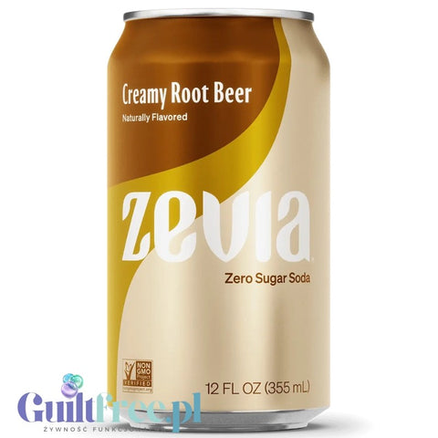 Zevia Creamy Root Beer - spicy vanilla beverage with stevia without kcal