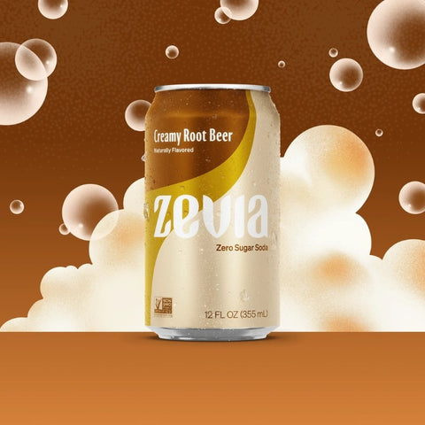 Zevia Creamy Root Beer - spicy vanilla beverage with stevia without kcal