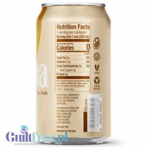 Zevia Creamy Root Beer - spicy vanilla beverage with stevia without kcal