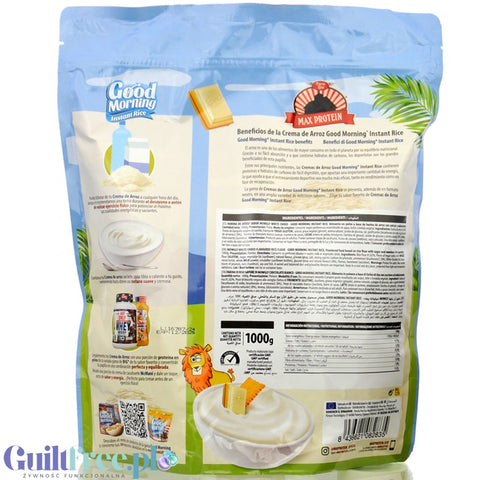 Max Protein Crema de Arroz, Mowgly White Choco 1kg - kleik ryżowy bez cukru, regeneracyjny posiłek treningowy