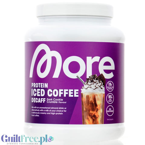 More Nutrition Protein Iced Coffee Decaff, Dark Cookie Crumble - decaffeinated iced protein coffee