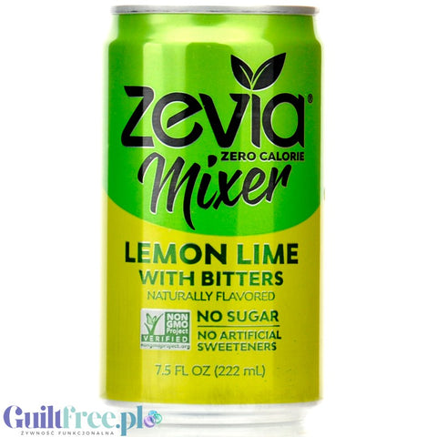 Zevia Mixer Lemon Lime Bitters - calorie-free drink with stevia, sour and bitter for drinks