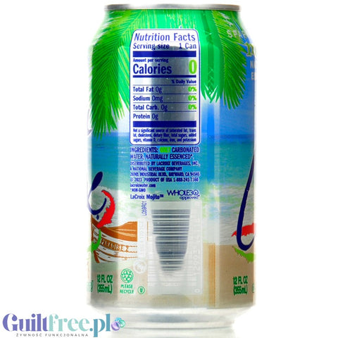 La Croix Mojito - natural flavored water without sugar and without sweeteners with essence of Lime and Mint