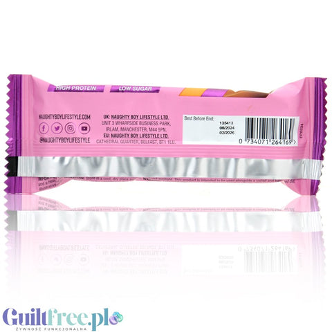 Naughty Boy Esco Protein Bar, Chocolate Caramellow - baton 20g białka & 194kcal, smak Czekolada, Karmel & Marshmallow