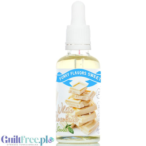 Funky Flavors Sweet White Chocolate Stevia - flavor drops with stevia, sugar free & fat free flavor, White Chocolate