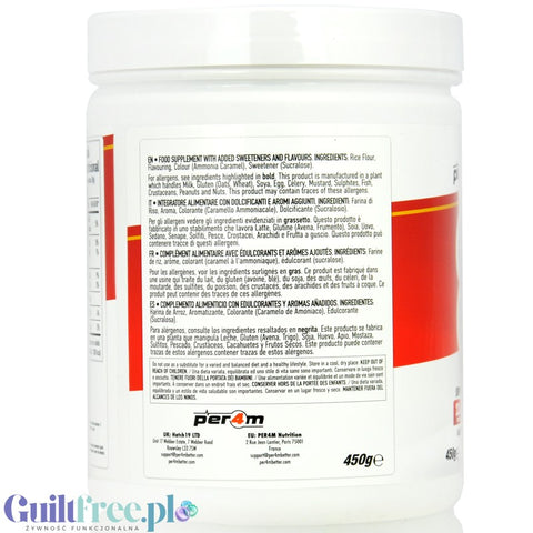 Per4m Cream of Rice, Caramel Biscuit 450g - sugar free rice gruel, recovery workout meal, Caramel Biscuit