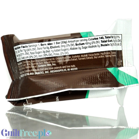 Catalina Crunch Dark Chocolate Cookie Bar, Mint - keto batonik ciasteczkowy w czekoladzie z kremem miętowym