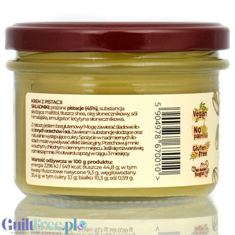 Good Noot Pistachio Cream - wegański rzemieślniczy krem pistacjowy bez cukru 45% pistacji