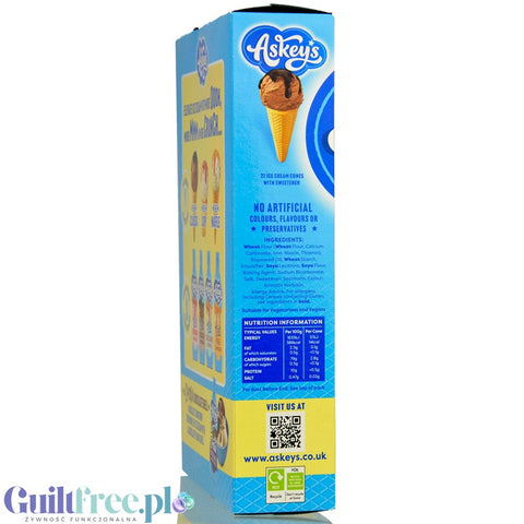 Askeys Classic Cones - sugar free ice cream cones