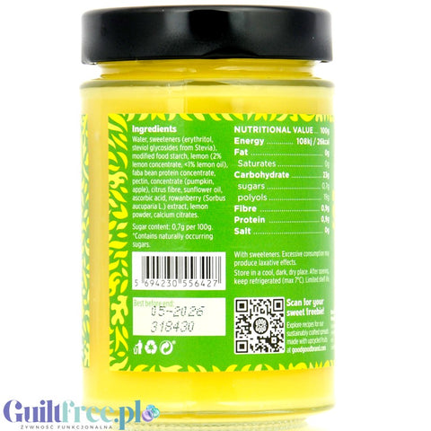 Good Good Keto Lemon Spread - wegański keto lemon curd bez cukru, 26kcal