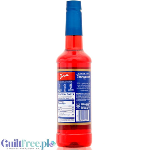 Torani Strawberry 0,75L - sugar free barista coffee syrup