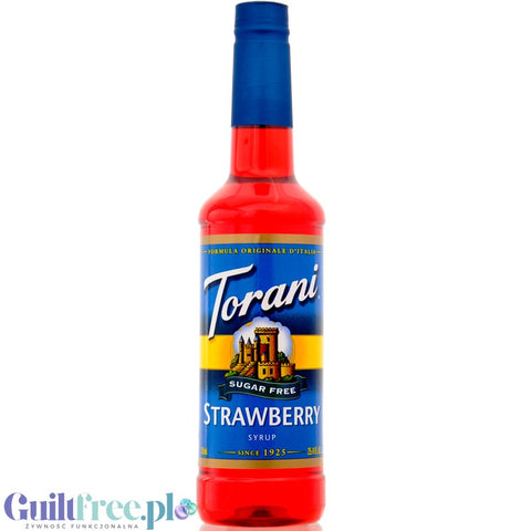 Torani Strawberry 0,75L - syrop do kawy bez cukru o smaku truskawkowym