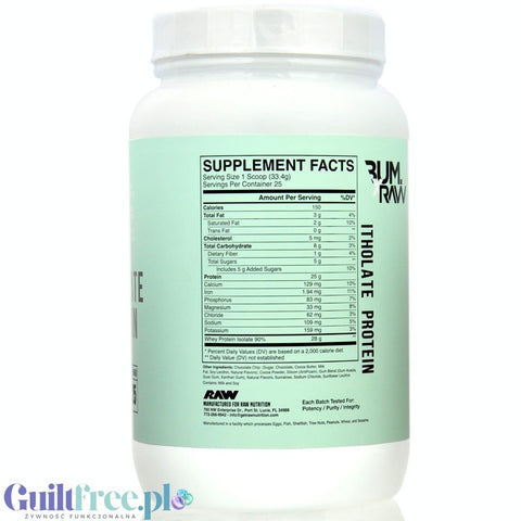 Raw Nutrition CBUM Itholate Protein Mint Chip Ice Cream - unikatowy izolat WPI