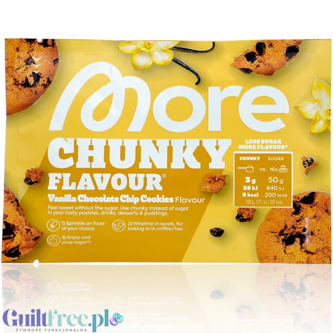 More Nutrition Chunky Flavor Vanilla Chocolate Chip Cookie 30g saszetka - aromat w proszku, Wanilia, Ciasteczka & Czekolada